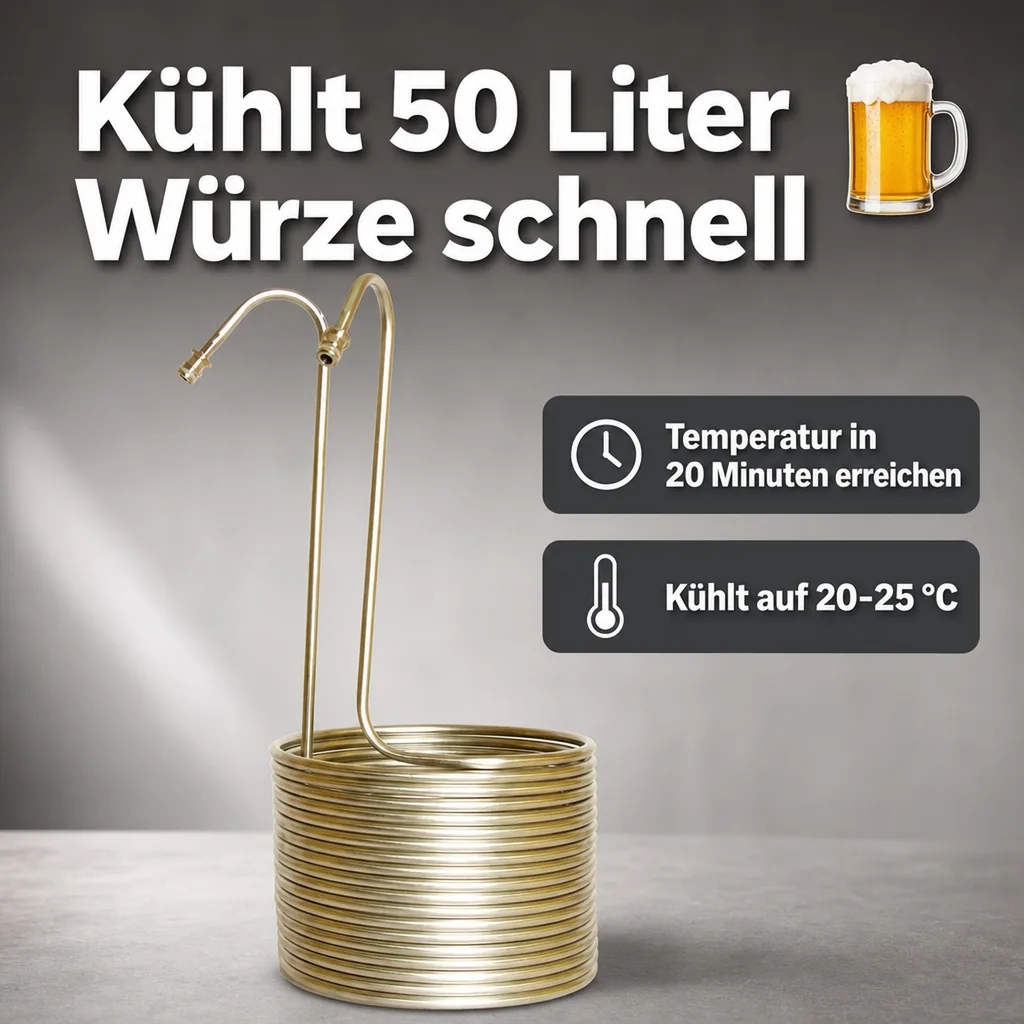 Würzekühler, Kühlspirale - Chill'in 50, Edelstahl