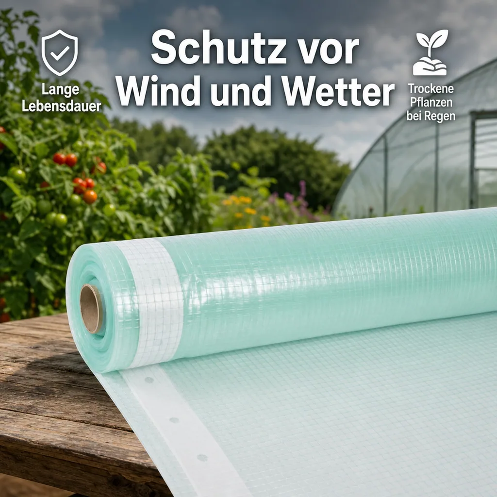 Gitterfolie Nagelrand, Gewächshausfolie, 2x7 Meter