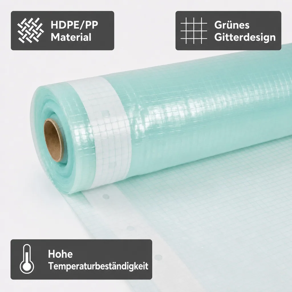 Gitterfolie, Gewächshausfolie, Baufolie, Abdeckfolie, Gartenfolie