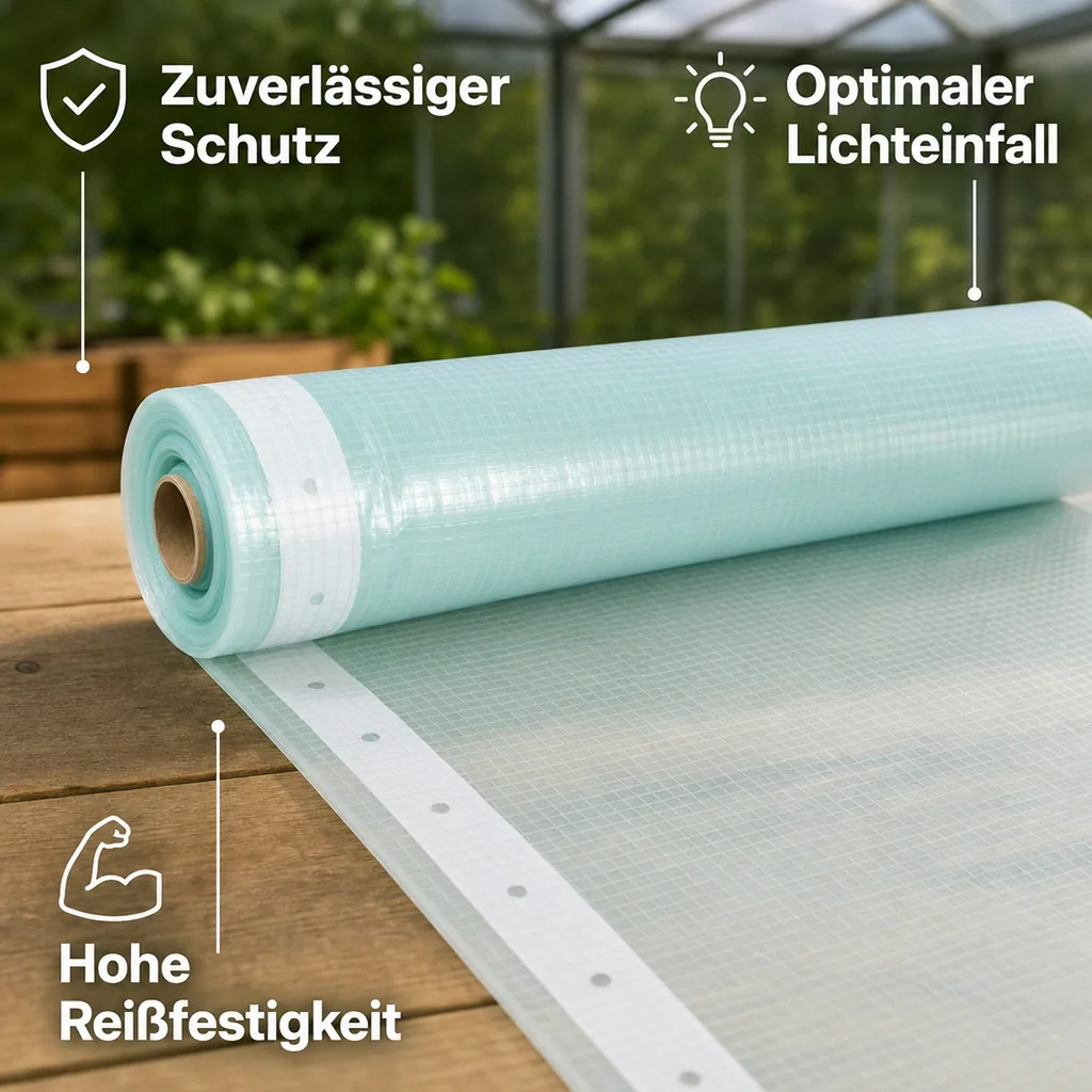 Gitterfolie, Gewächshausfolie, Baufolie, Abdeckfolie, Gartenfolie