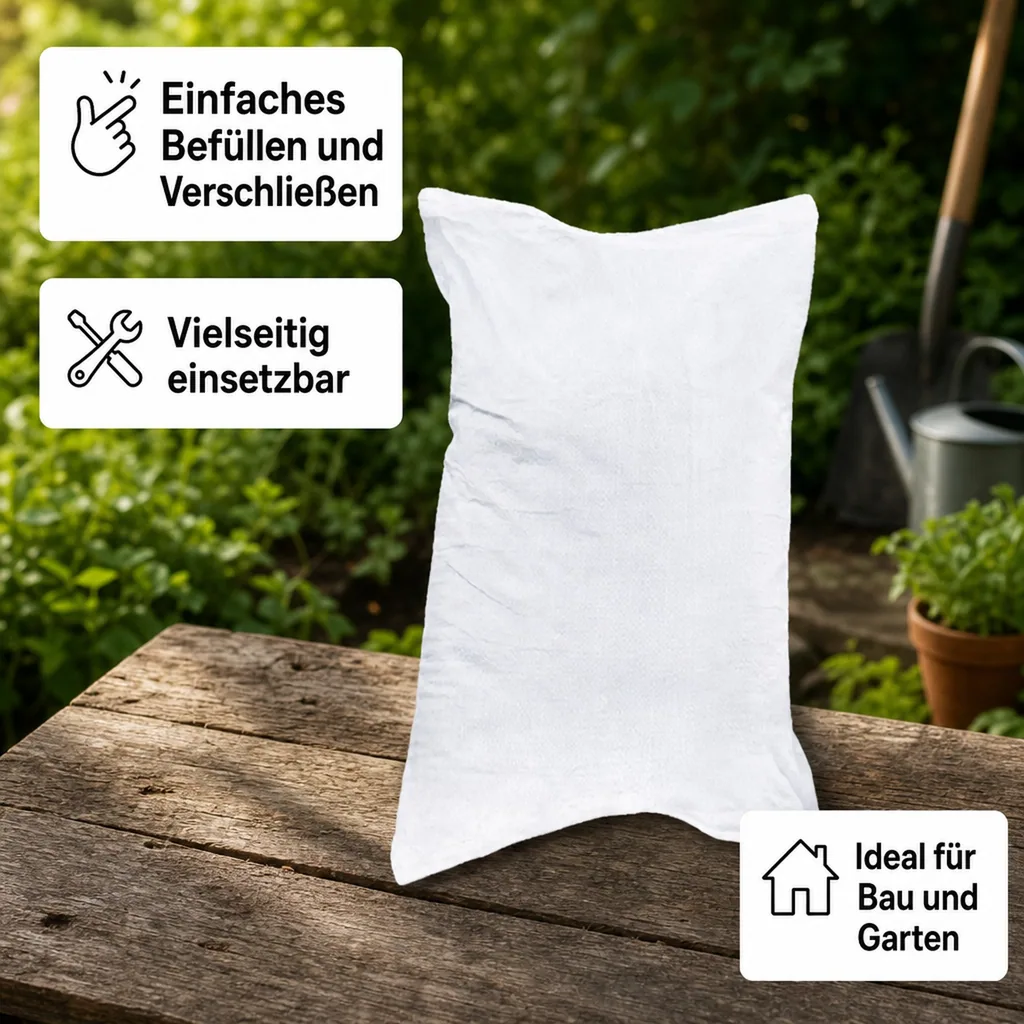 Gewebesack, PP 65x135cm, weiß, Schuttsack, Bauschuttsack