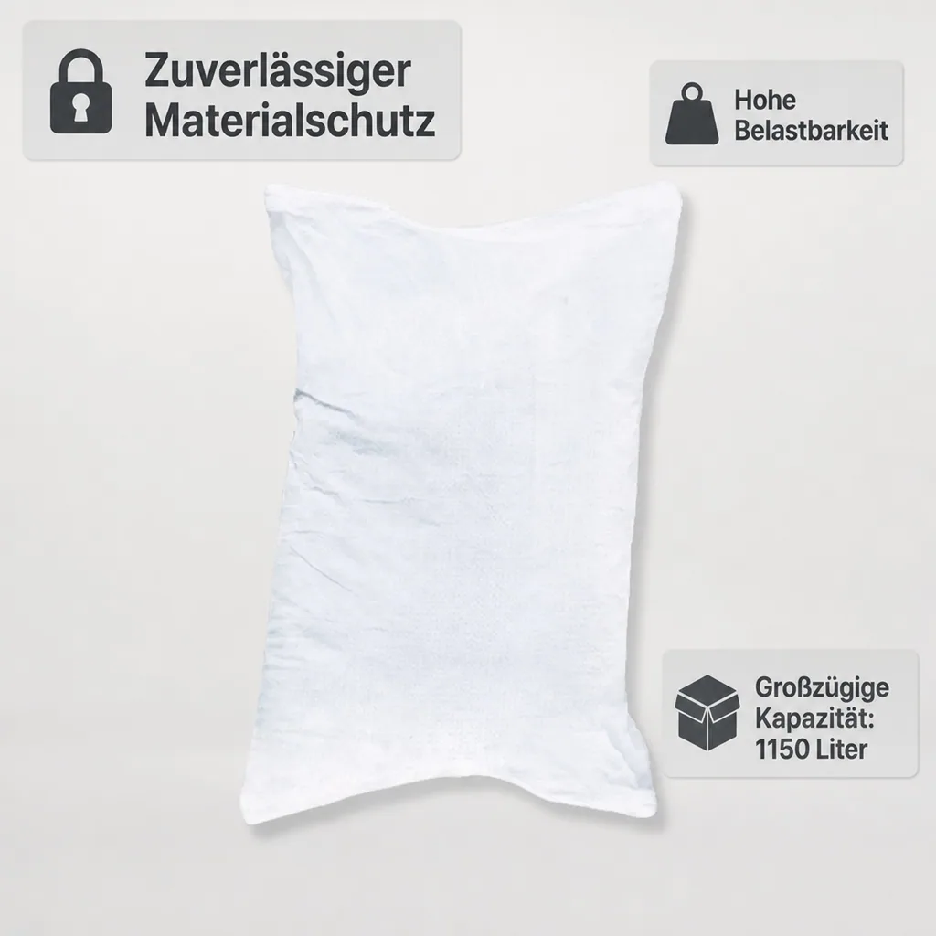Gewebesack, PP Sack 180x220cm, Schuttsack, Gartensack, 1150 Liter