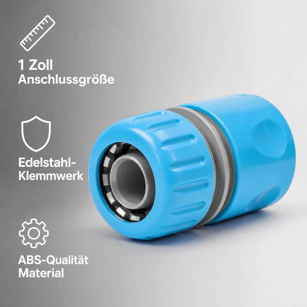 1 Zoll Schnellkupplung, ohne Wasserstop, Steckkupplung, Edelstahl