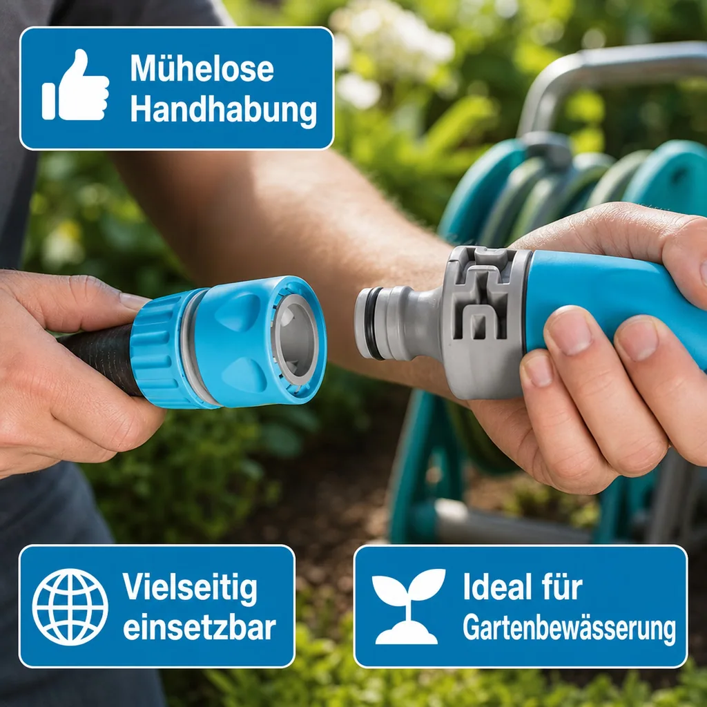 1 Zoll Schnellkupplung, ohne Wasserstop, Steckkupplung, Edelstahl