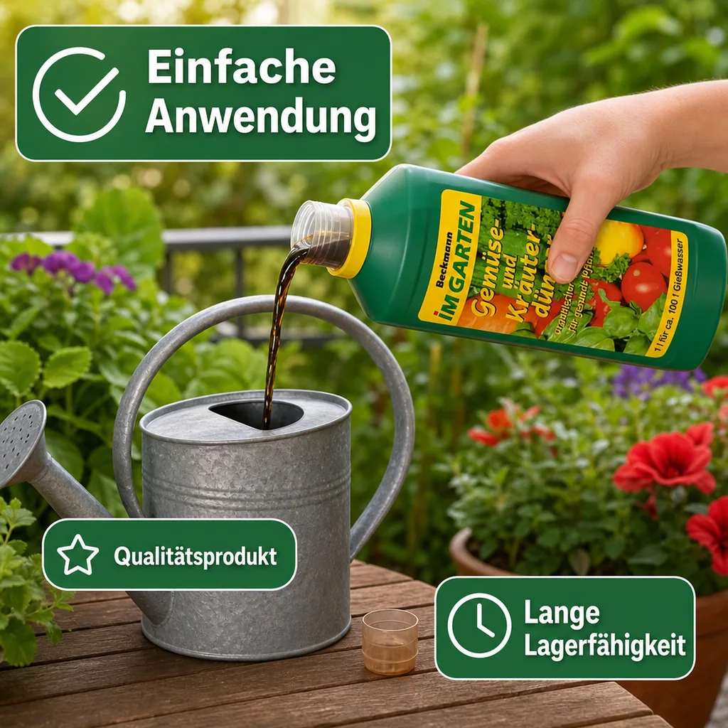 Gemüsedünger, 1 Liter Kräuterdünger, Flüssigdünger, Organischer Dünger