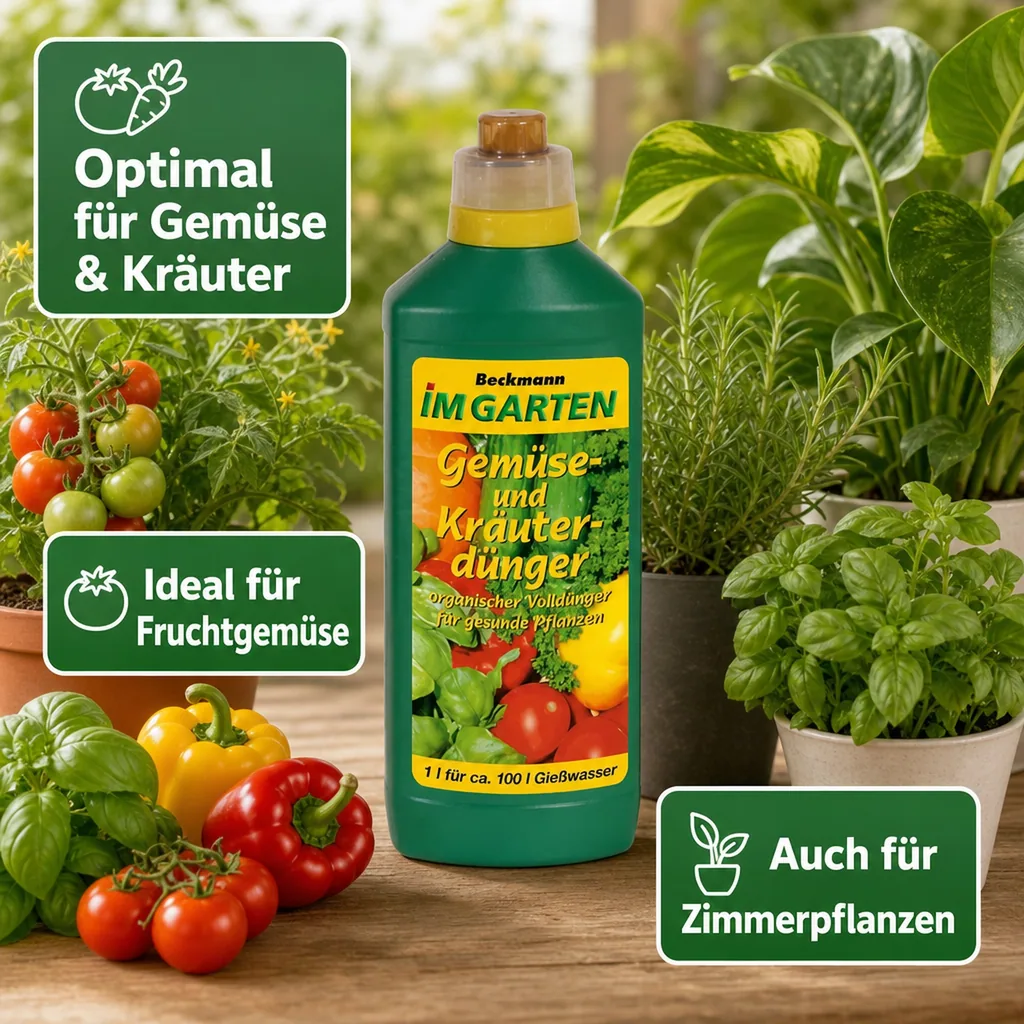 Gemüsedünger, 1 Liter Kräuterdünger, Flüssigdünger, Organischer Dünger
