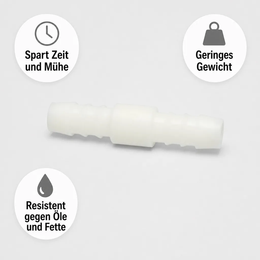 Schlauchverbinder 5mm, Kunststoff Tülle, Schlauchverbindung