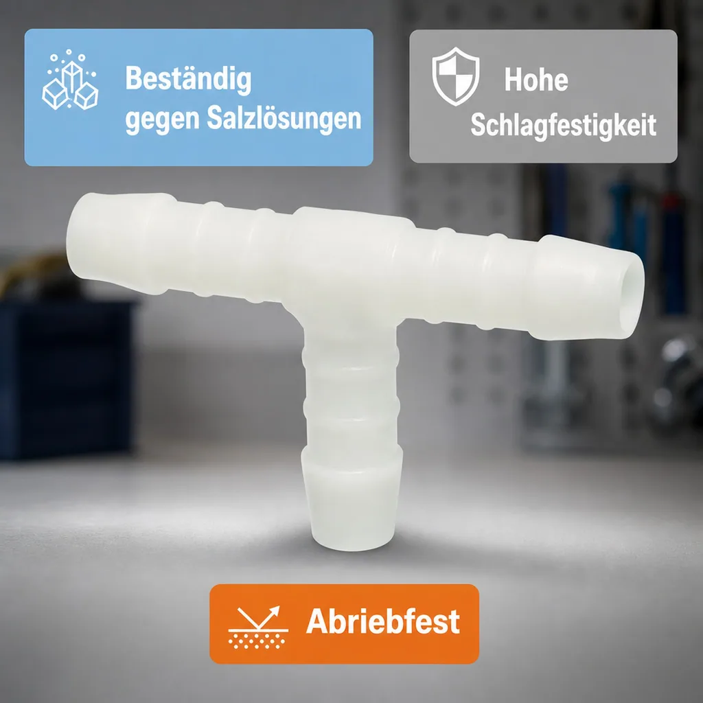 Schlauchverbinder Kunststoff T-Stück 8 mm