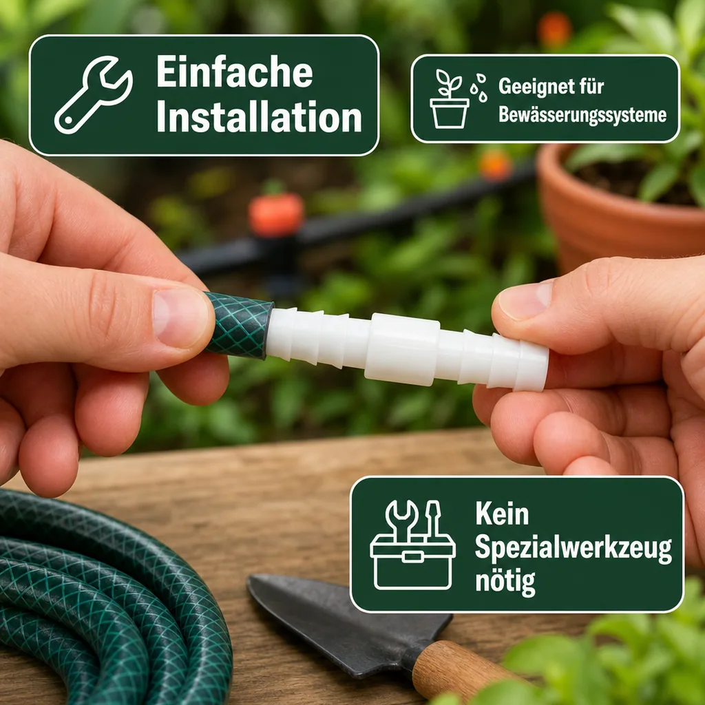 Schlauchverbinder 8mm, Kunststoff Schlauchkupplung