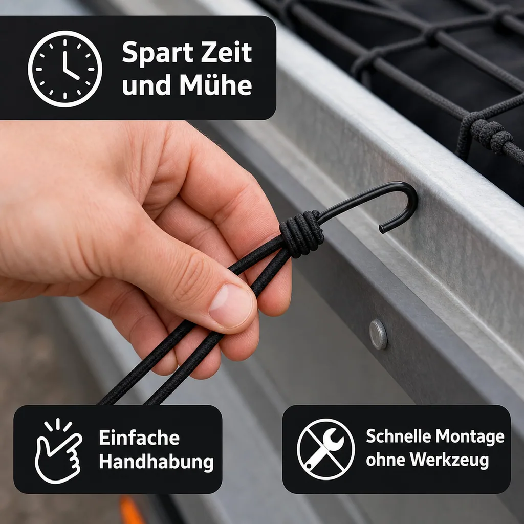 Expanderhaken Set, 20 Stück, 25cm, Planen befestigen