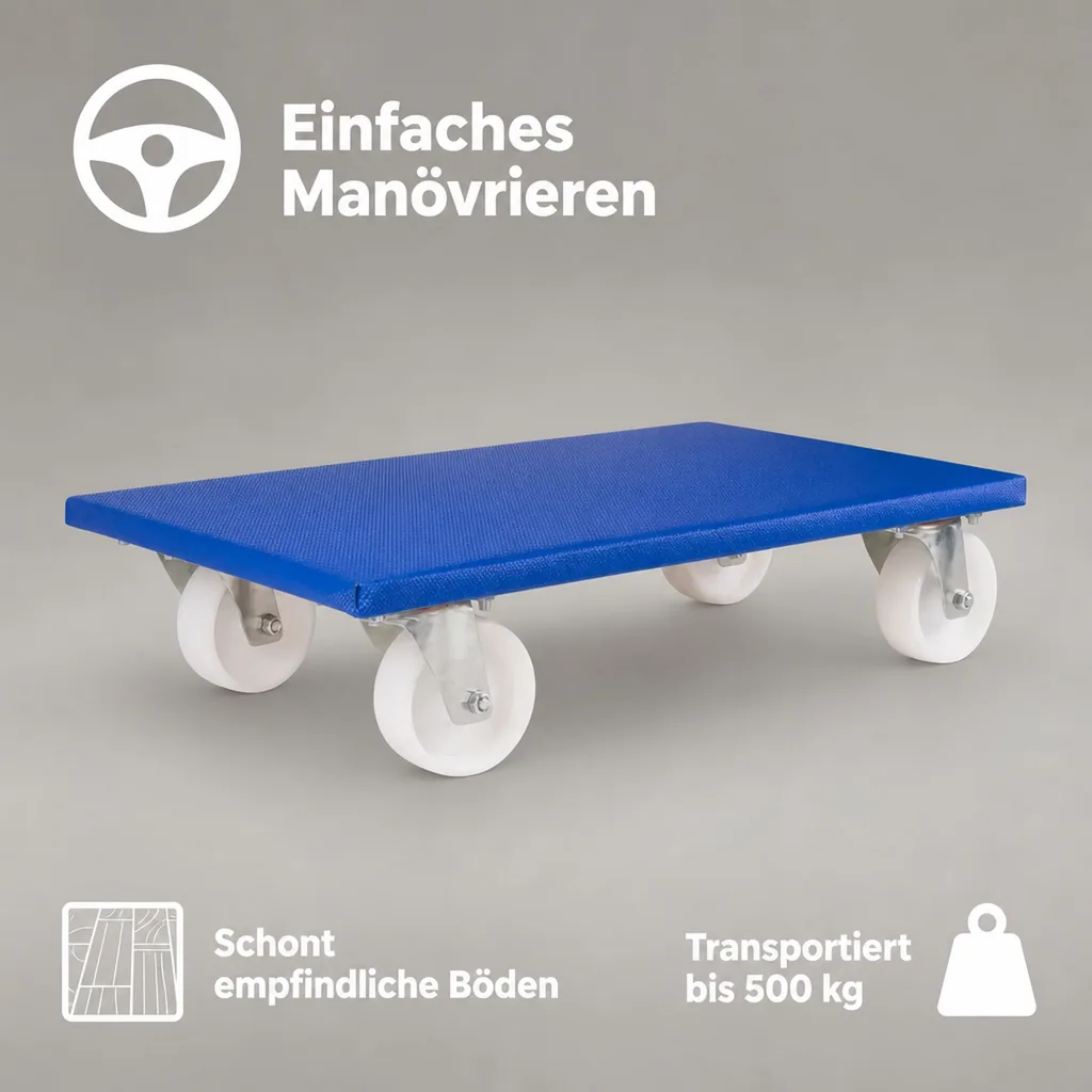 Möbelroller 500kg, Transportroller, Schwerlast, Lenkrollen