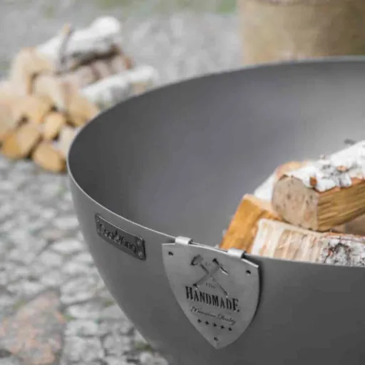 Feuerschale Garten, Premium Stahl Feuerschale tief „DALLAS“ 85 cm
