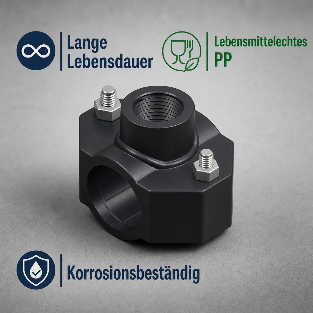 Anbohrschelle, PP Anbohrschelle 32mm, für Wasserleitung