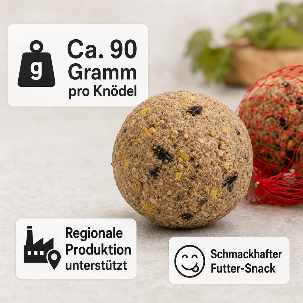 Meisenknödel mit Insekten, 100 Stück, Vogelfutter, Fettfutter