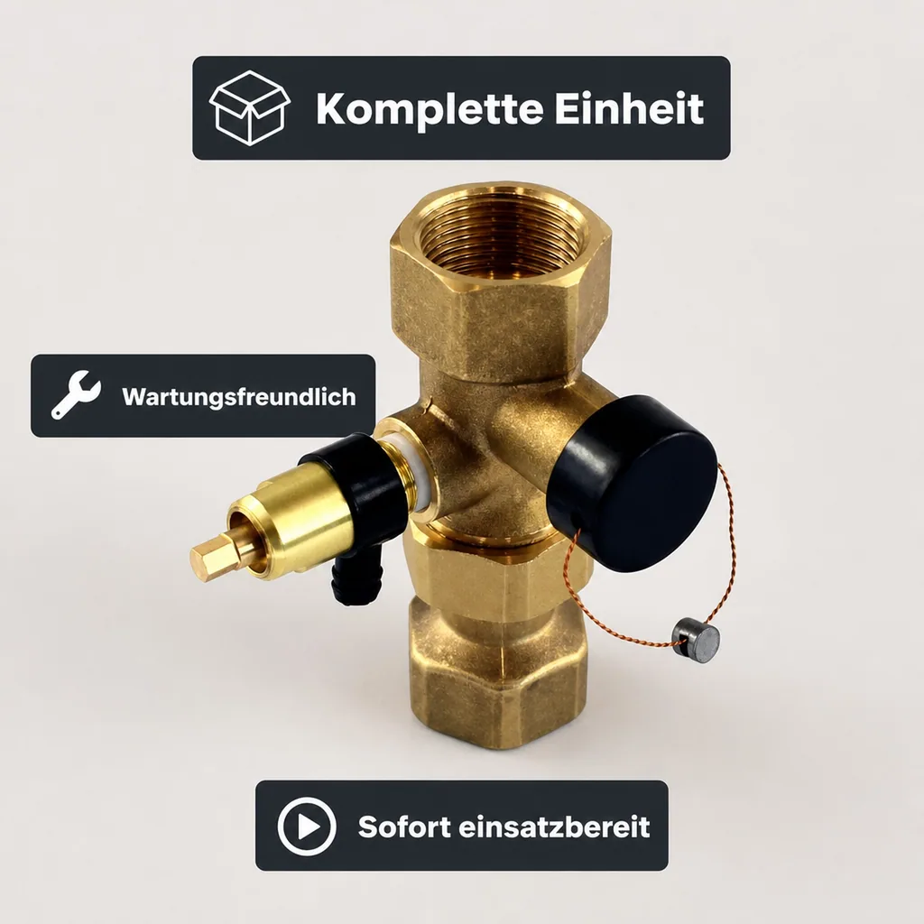 Kappenventil 3/4 Zoll, Heizung, Ausdehnungsgefäß, Messing, IG 3/4 komplett