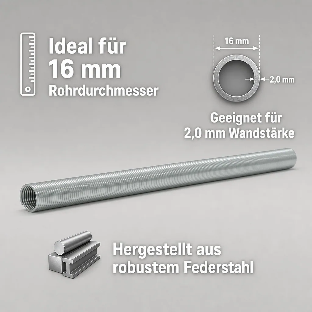 Biegefeder, Aussenbiegefeder 16mm, Kupferrohr biegen