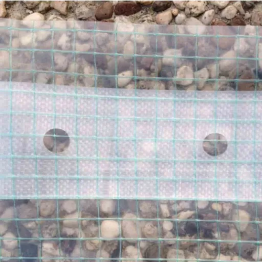 Gitterfolie, Gewächshausfolie, 1,5 Breite x 38 Meter, mit Nagelrand