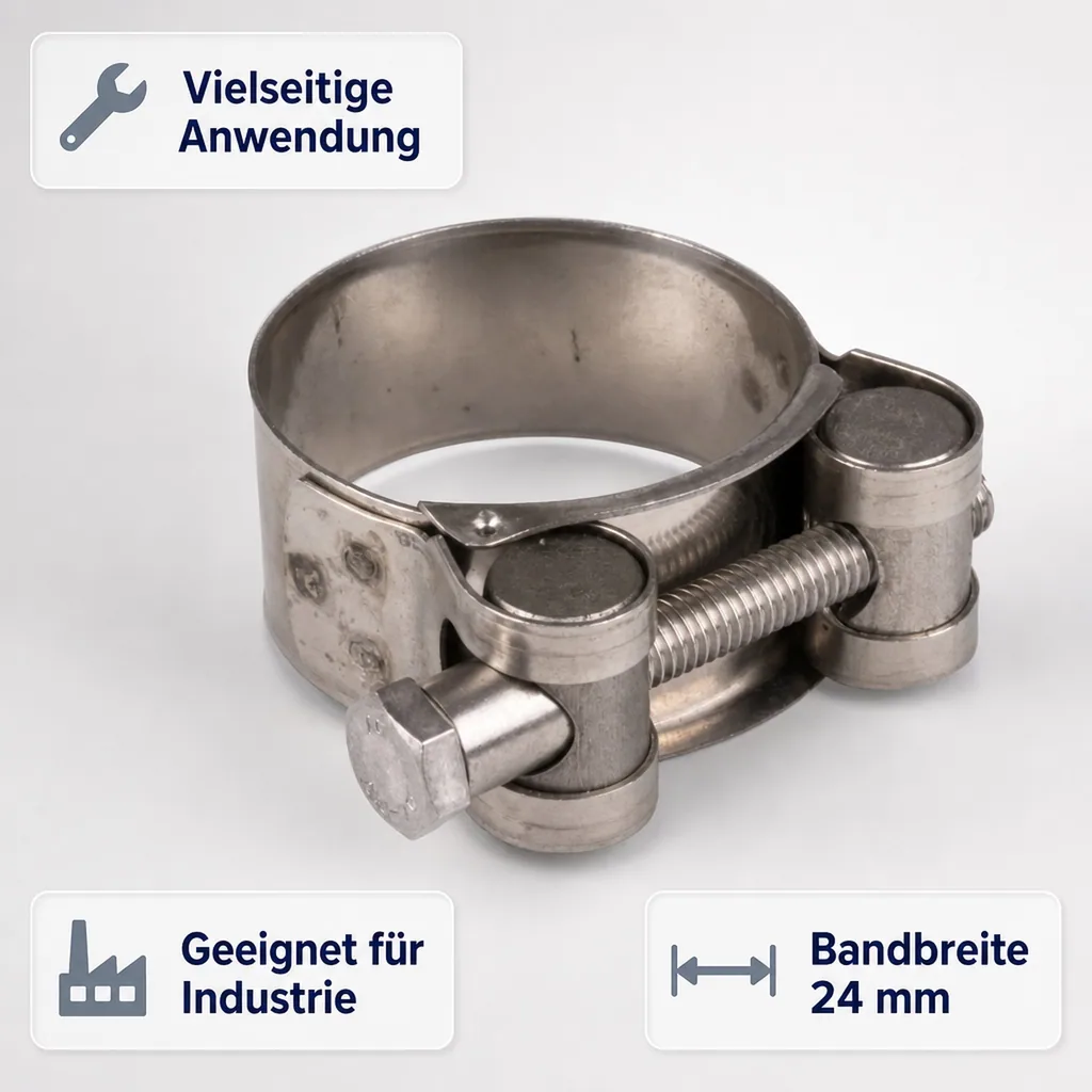 Gelenkbolzenschelle 64-67mm, Edelstahl, Spannbackenschelle
