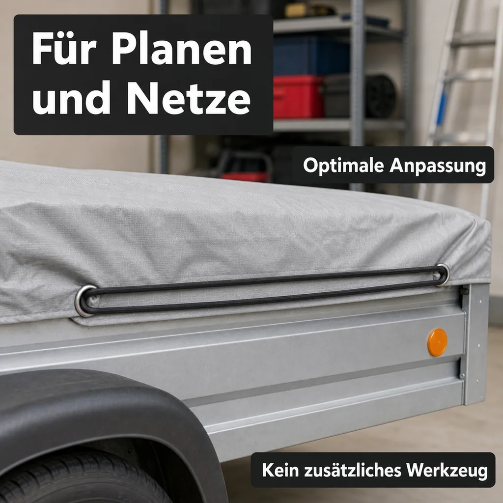 Planenspanner, Spanngummis ohne Haken, 40cm, oval, EPDM, UV-beständig