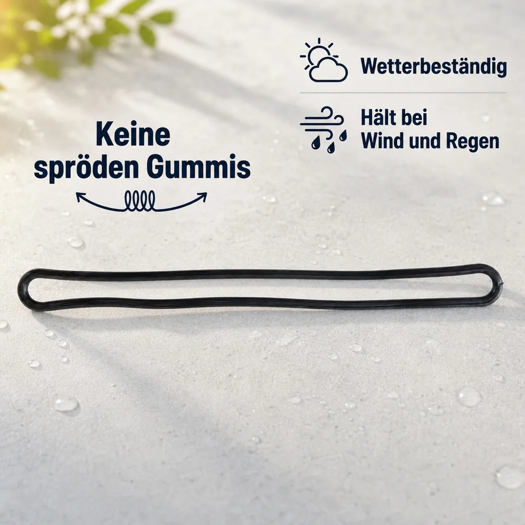 Planenspanner, Spanngummis ohne Haken, 40cm, oval, EPDM, UV-beständig