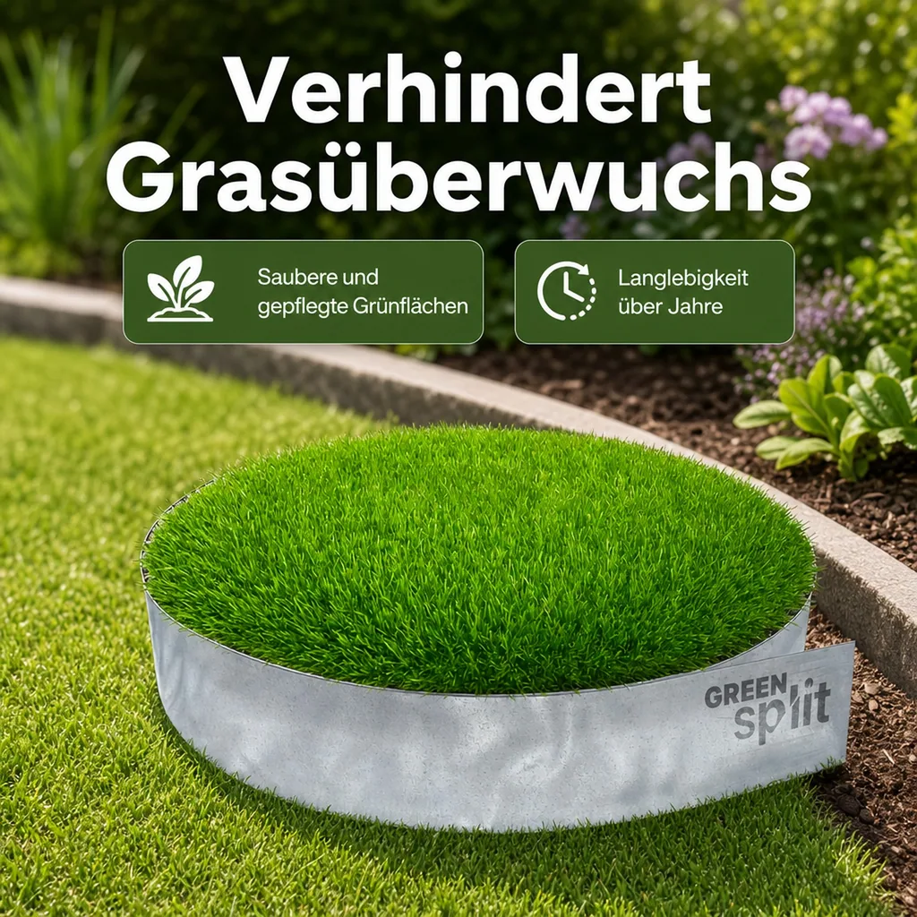 Rasenkantenband Metall Alu/Zink (Länge 10m 15m / Höhe 15cm 20cm 25cm) | Rasenkanten | Beeteinfassung | Beetumrandung | Beetbegrenzungen, Länge-GS: 10 m; Breite: 20 cm