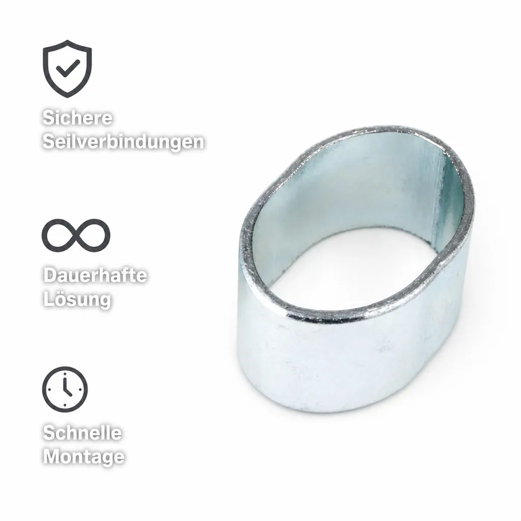 Seilklemmen 10mm, Würgeklemmen, verzinkt, Drahtseilklemmen