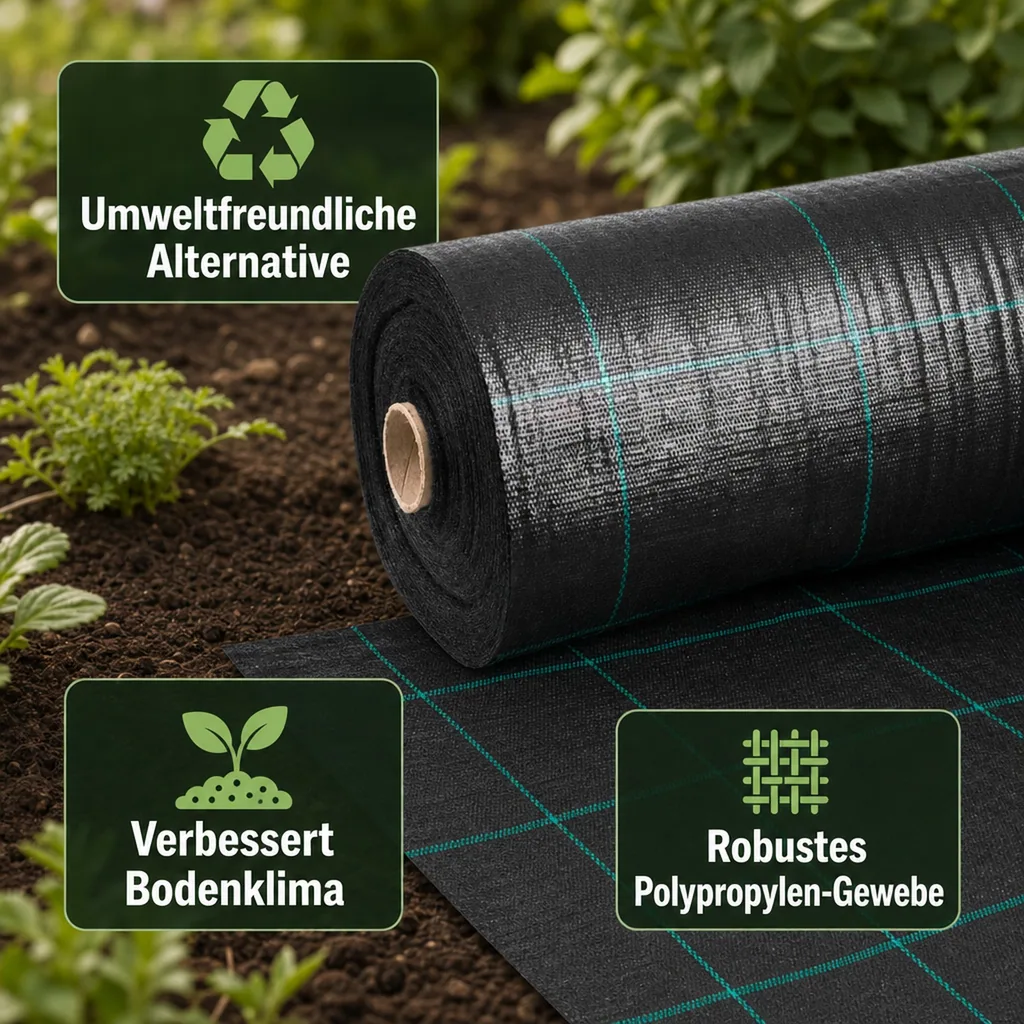 Unkrautvlies Bodengewebe 1,5x40m, 100g/m², Gartenvlies, Abdeckvlies