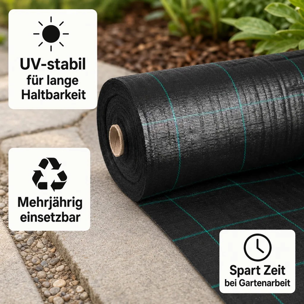 Bodengewebe, Unkrautvlies 1,5x50m, 100g/m², Abdeckvlies