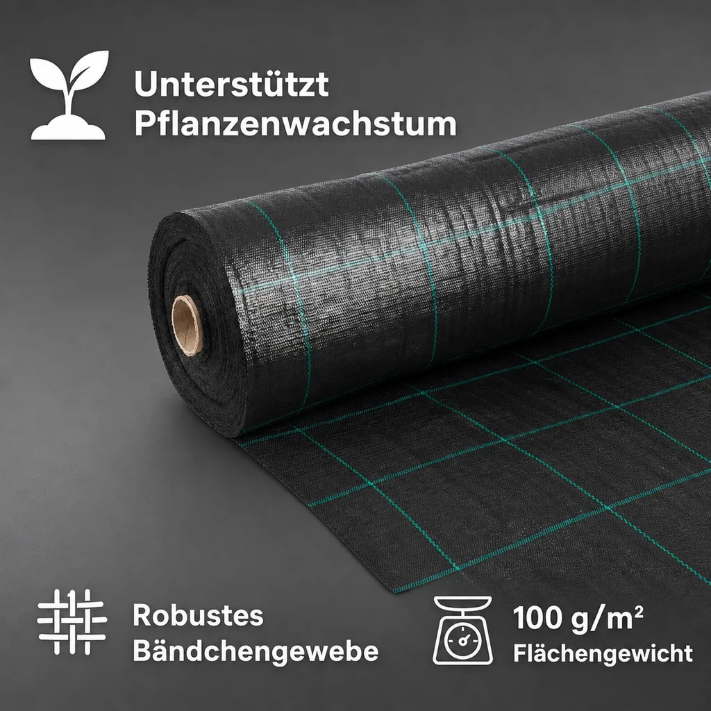 Bodengewebe, Unkrautvlies 1,5x50m, 100g/m², Abdeckvlies