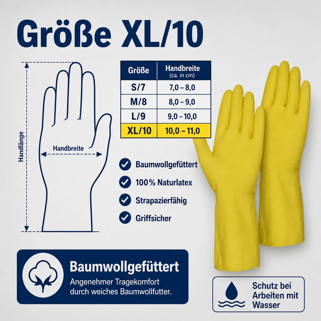 Haushaltshandschuhe Premium-Comfort Größe XL/10 gelb