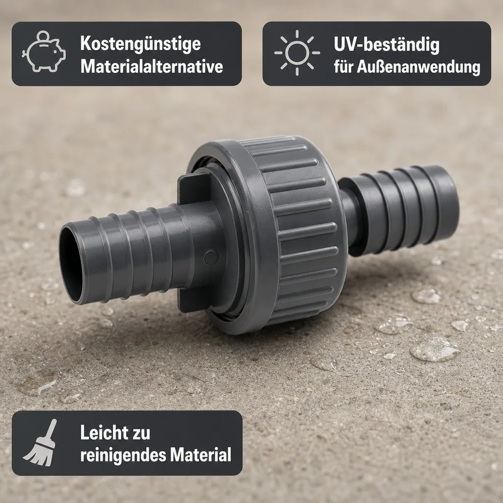Rückschlagventil 21mm, PVC-U, Kunststoff, für Schlauch