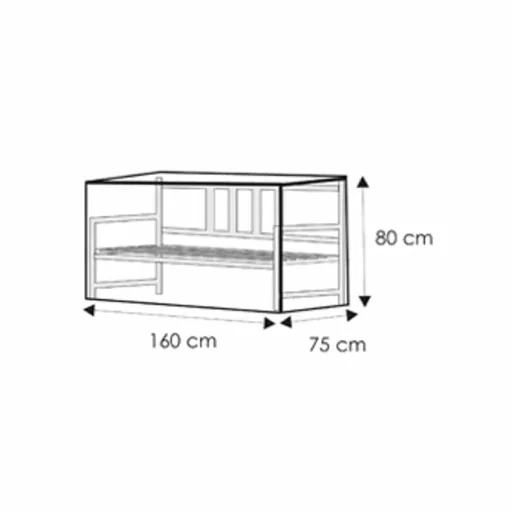 Abdeckung Gartenbank 3 Sitzer, transparent, 160x80x75cm, Gartenmöbel Schutz