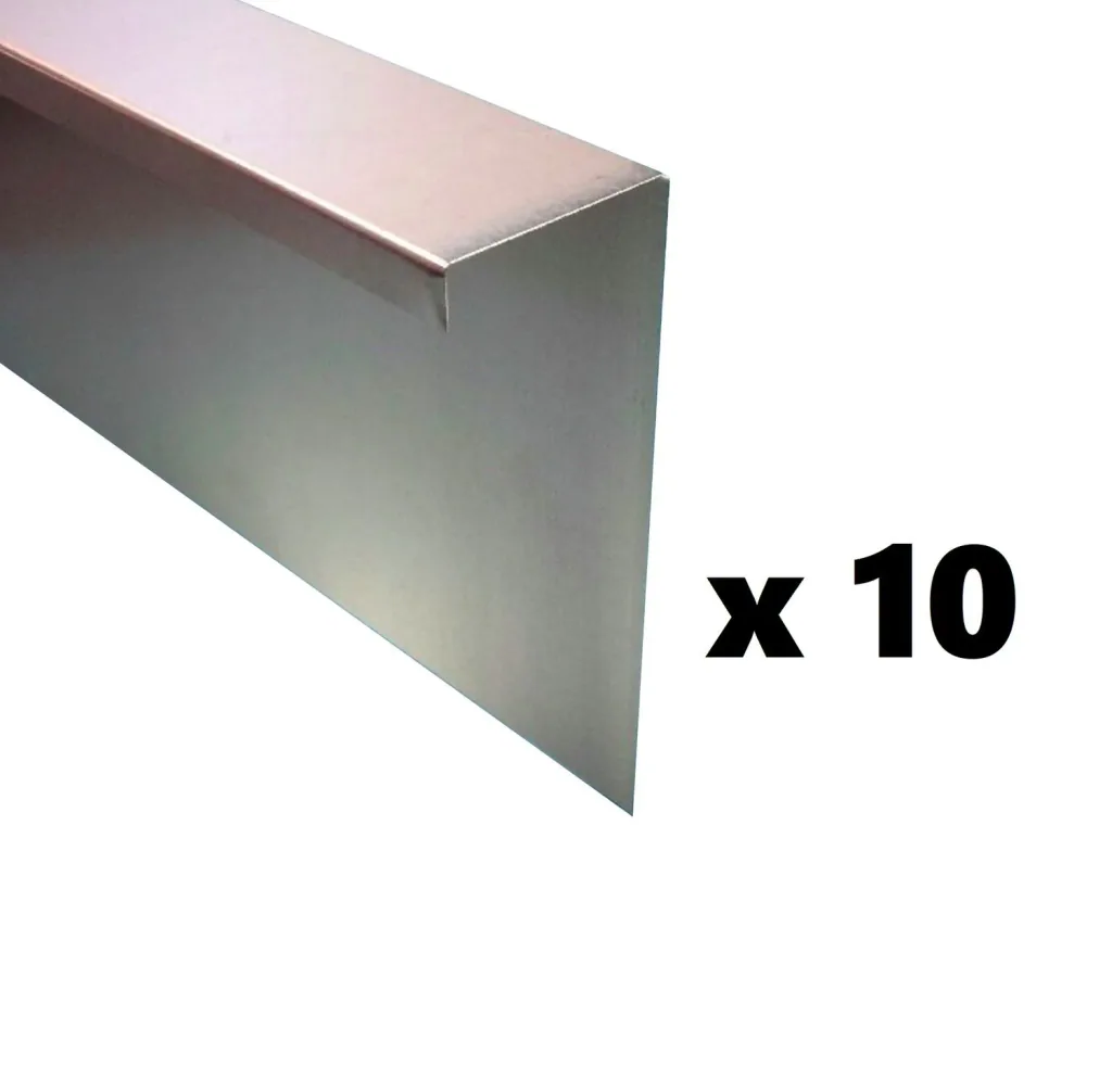 10er Set Schneckenzaun aus verzinktem Stahlblech 25cm hoch 10m lang | Schneckenblech | Schneckenschutz | Schneckenabwehr