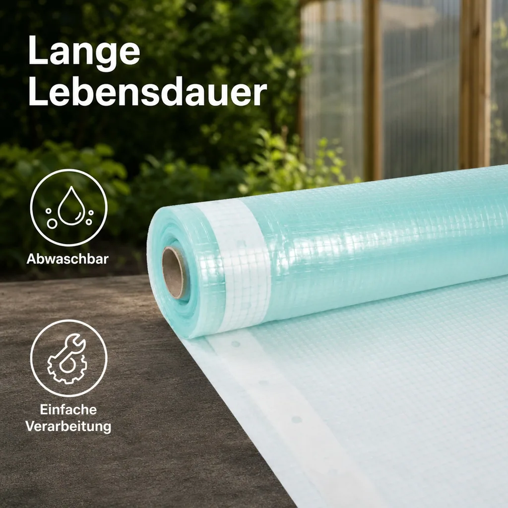 Gitterfolie mit Nagelrand, Gewächshausfolie, Gartenfolie