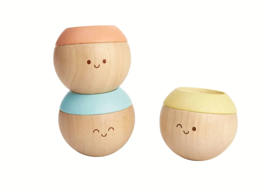 Plan Toys - Sensorisches Spielzeug - Fühlspass pastell, Gummibaumholz