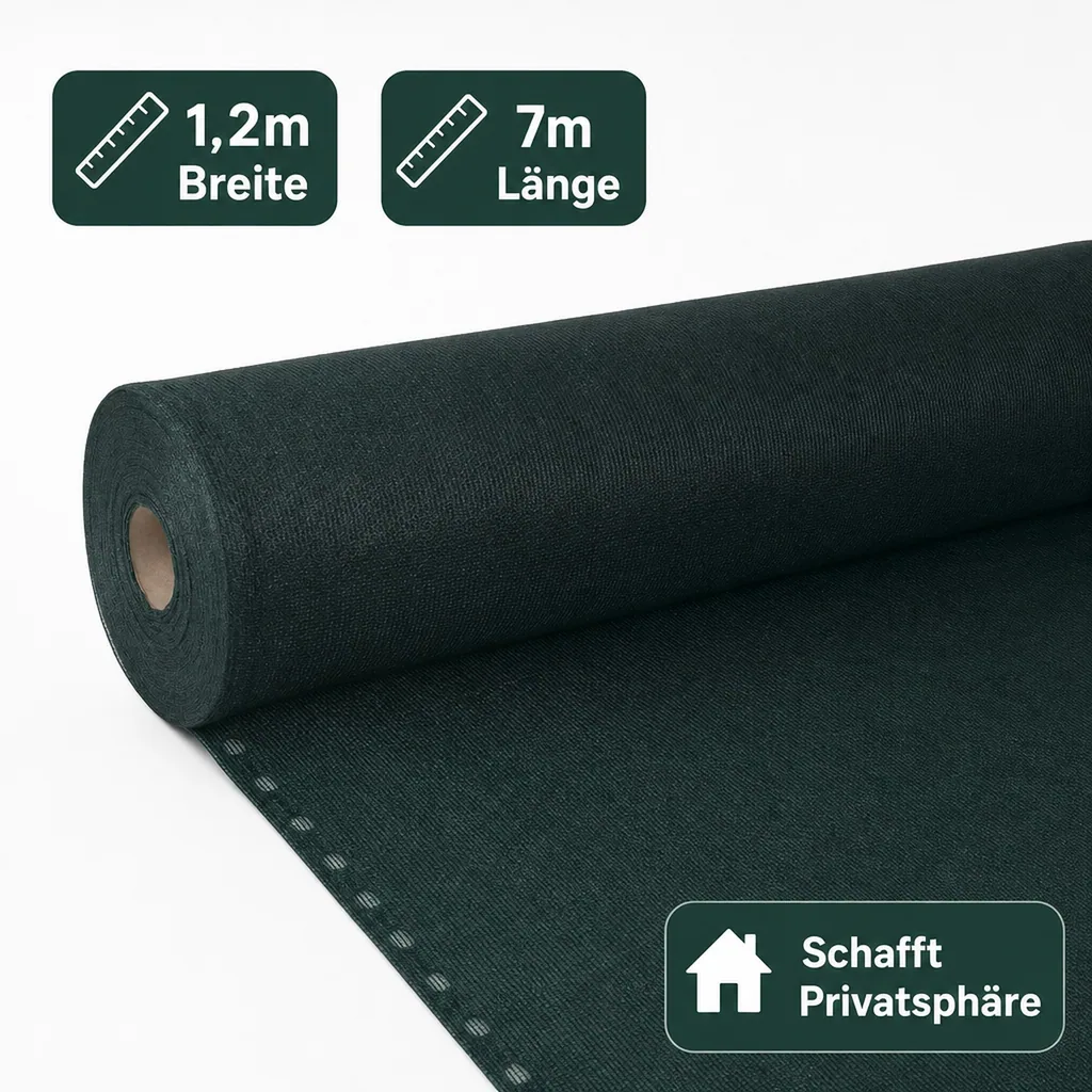 Sichtschutznetz, Windschutznetz, 1,2m x 7m, -Shop, Zaunblende, HDPE