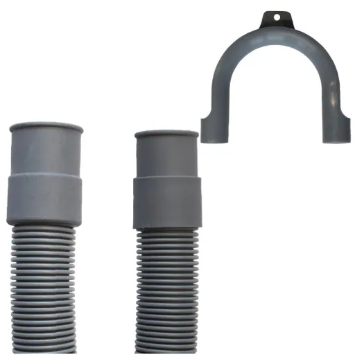 Aquastop Schlauch Set, 2,5m, Ablaufschlauch, Schlauchschellen, Waschmaschine Spülmaschine