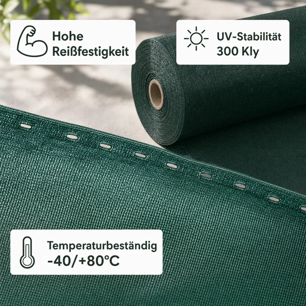 Wind- u. Sichtschutznetz 1,2 m Breite x 50 Meter