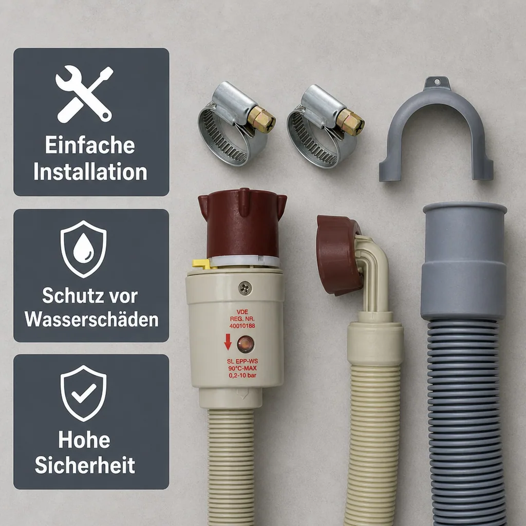 Aquastop Schlauch 1.5m, Schlauch Anschluss Set, Waschmaschine & Spülmaschine