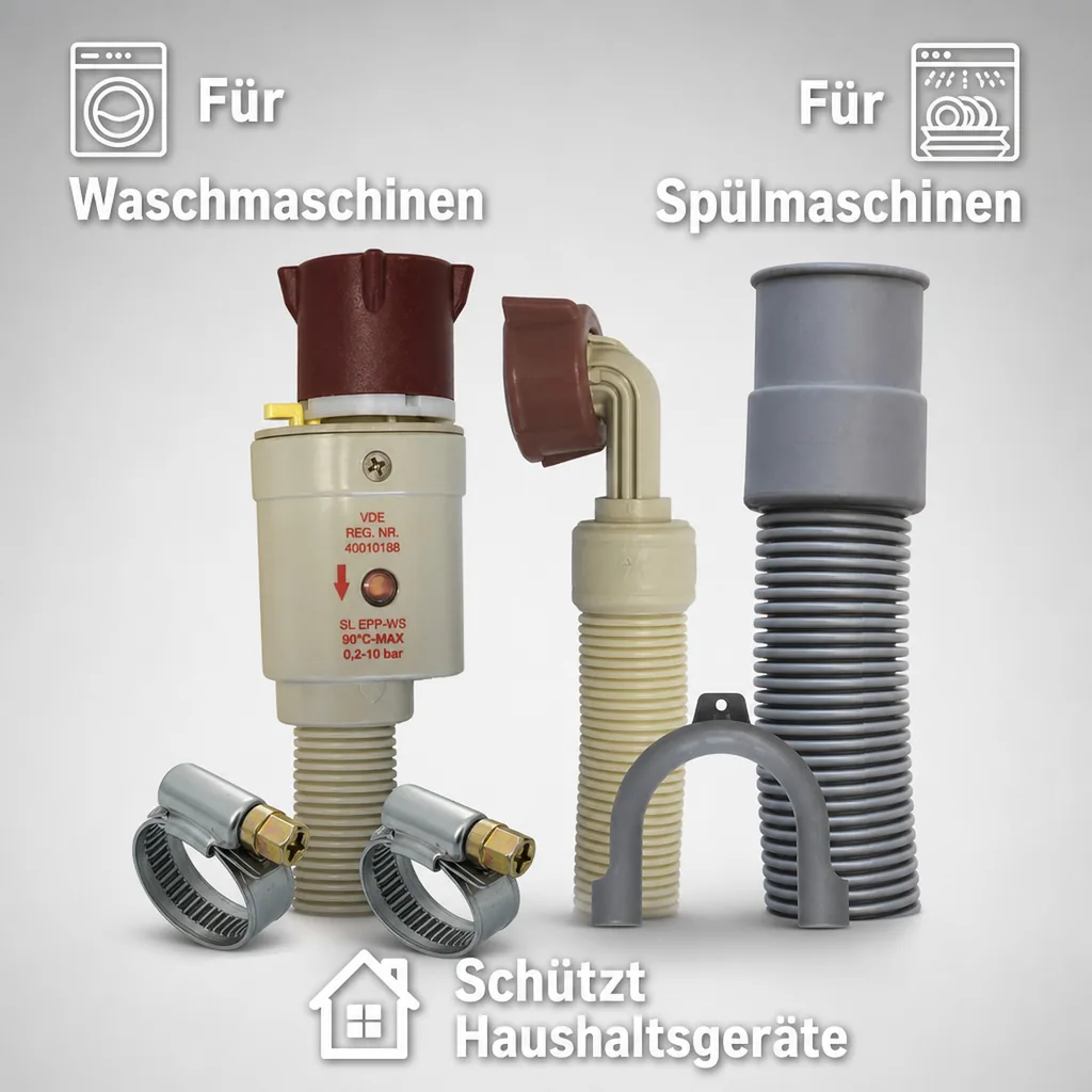 Aquastop Schlauch 1.5m, Schlauch Anschluss Set, Waschmaschine & Spülmaschine