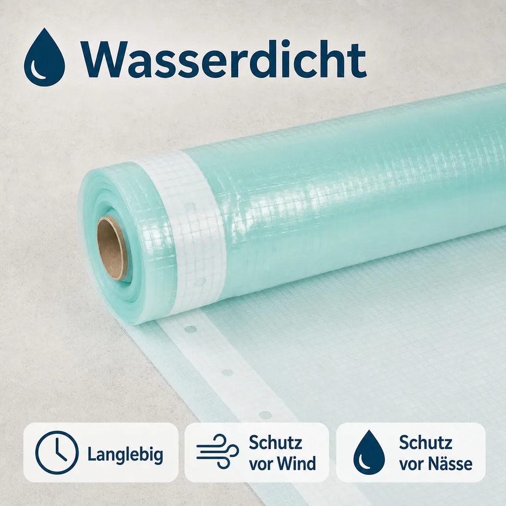 Gitterfolie mit Nagelrand, 20m, HDPE, reißfest & UV-stabil