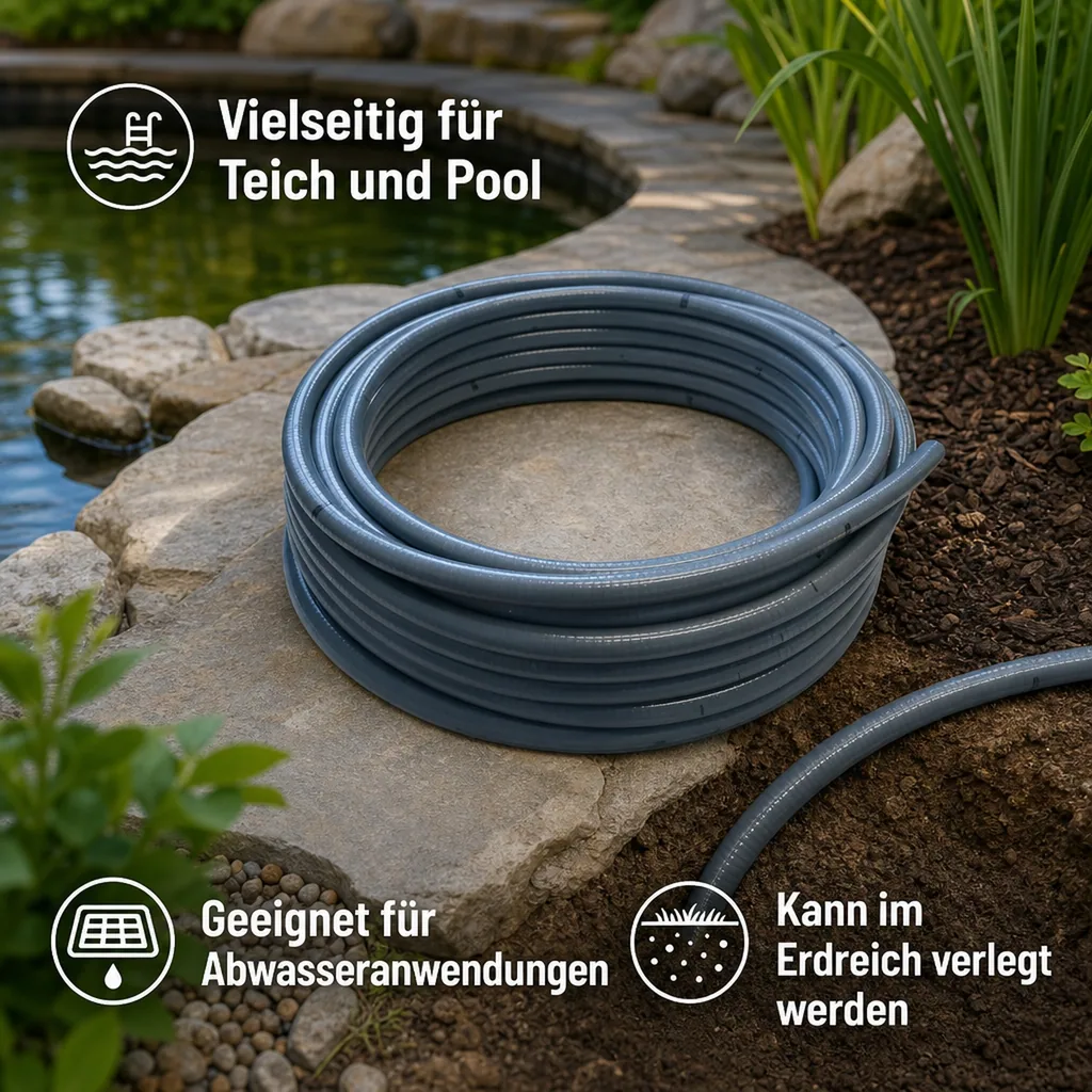 PVC Schlauch 32mm, Flexschlauch, PVC Klebeschlauch