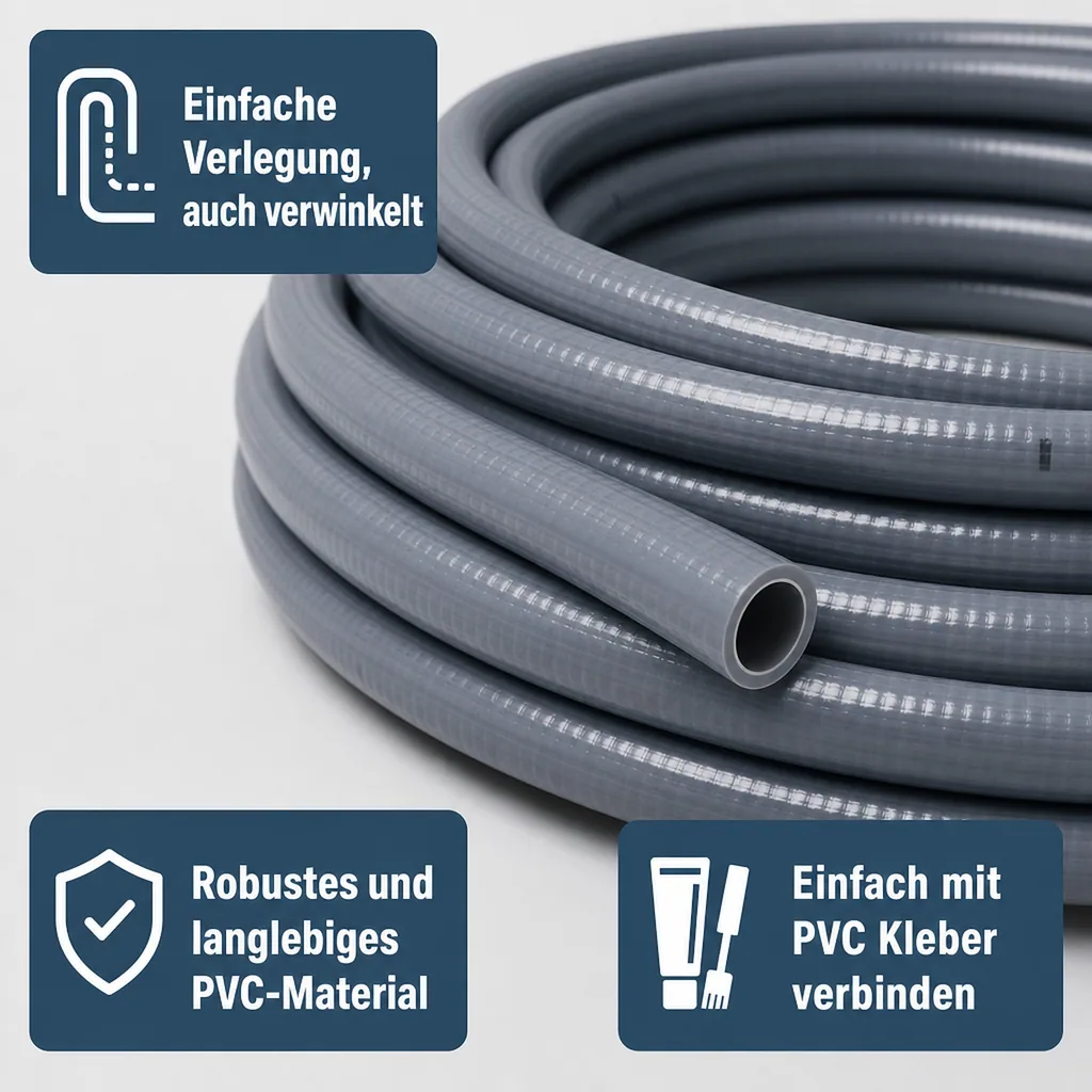 PVC Schlauch 32mm, Flexschlauch, PVC Klebeschlauch