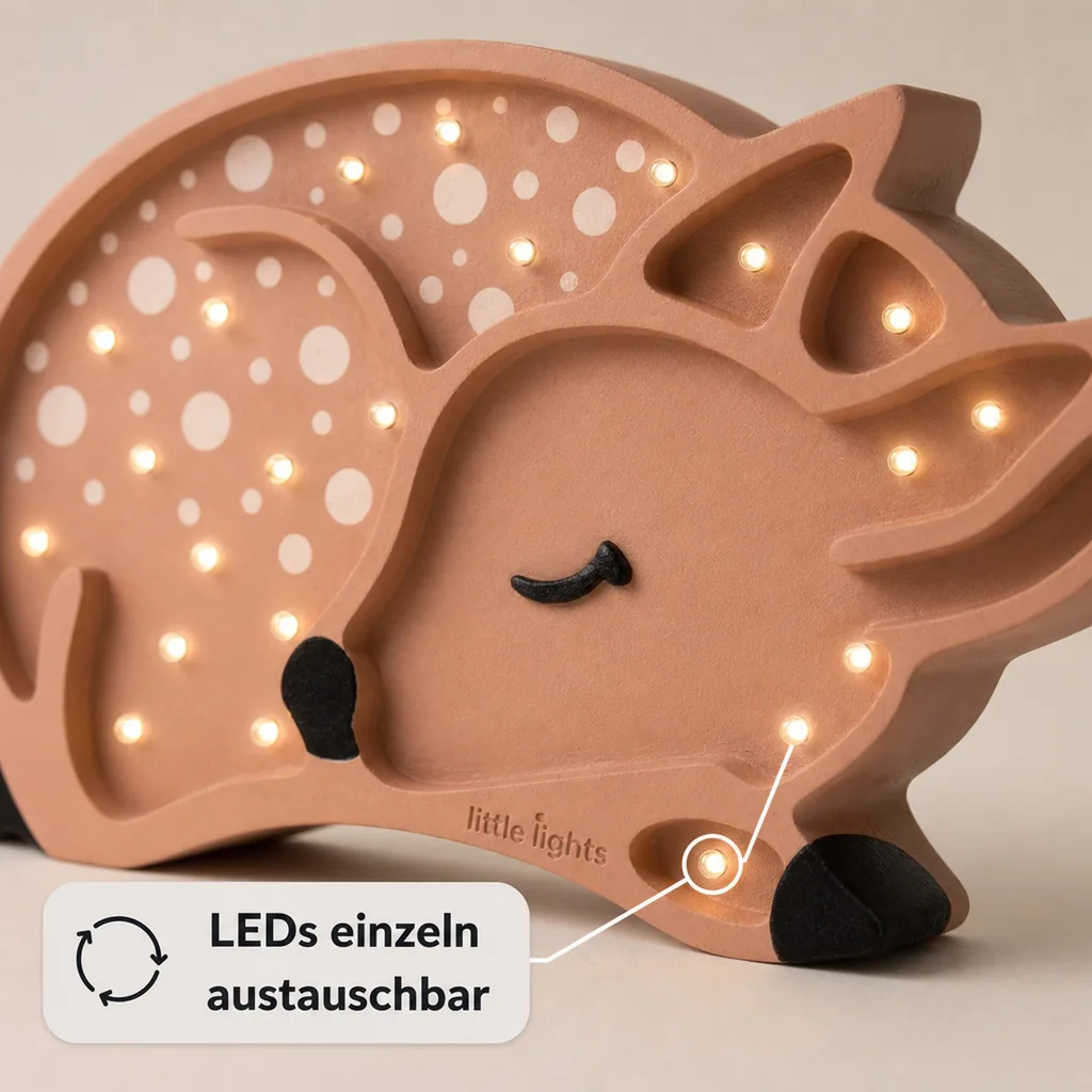 little lights Led Deko Kinderlampe Reh braun