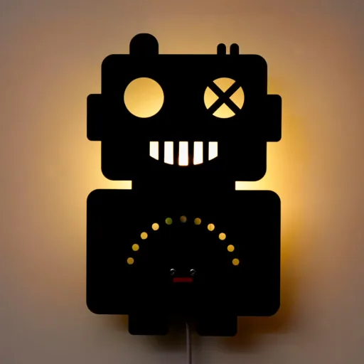 Roommate Wandlampe Metall Roboter blau
