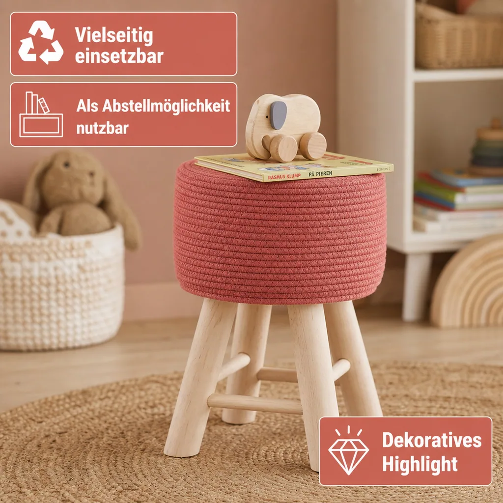 Kidsdepot Kinderhocker "Iggy" koralle