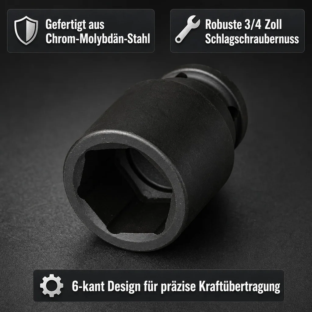 3 4 zoll Nuss, 32mm Nuss, Cr-Mo Schlagschraubernuss