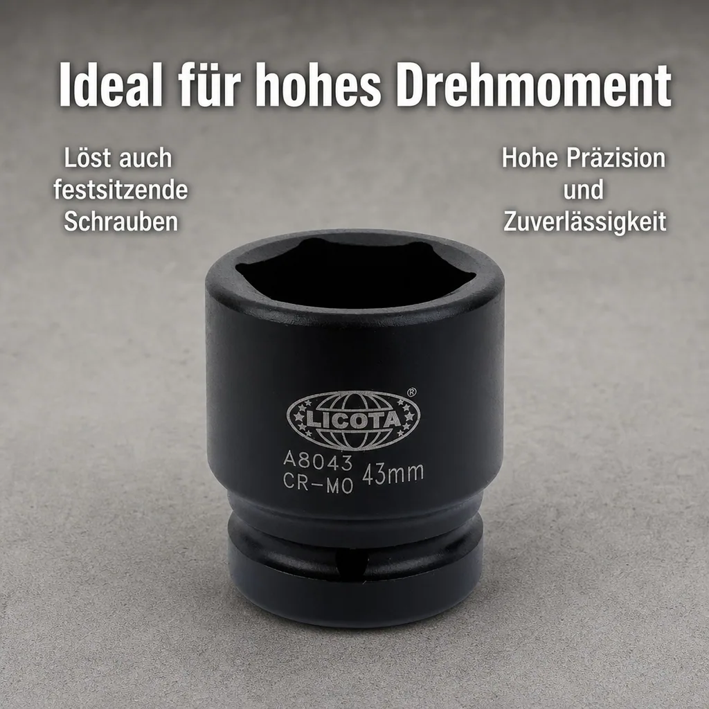 Schlagschrauber Nuss, 1 Zoll, SW 55 kurz
