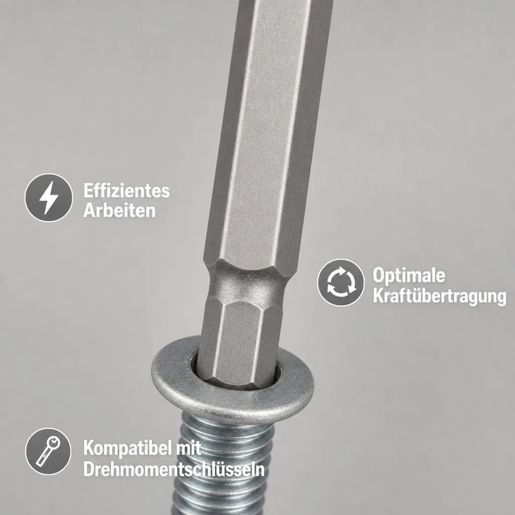 Innensechskant Nuss 6mm, 6mm Innensechskant Bit, Innensechskant Werkzeug S2