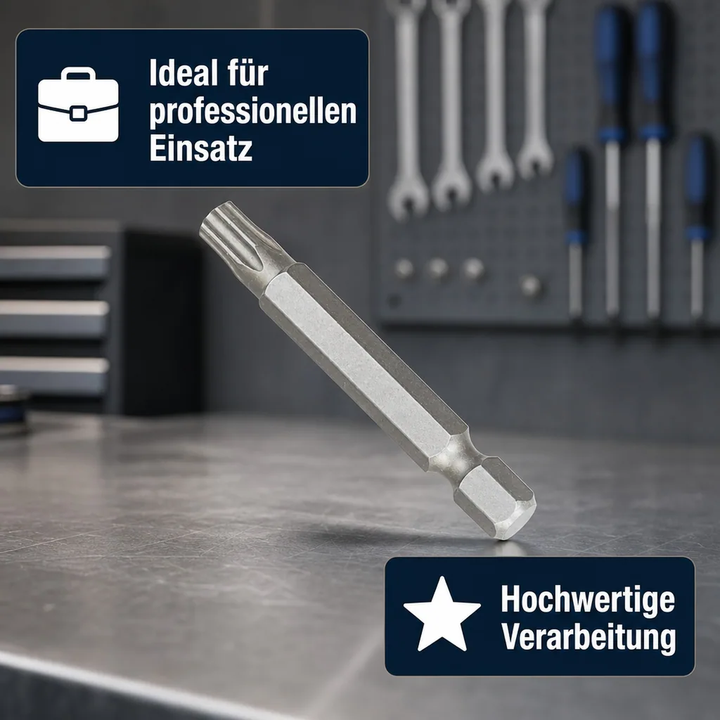 Innensechskant Bit mit Bohrung, , T6H, 50mm, S2 Stahl